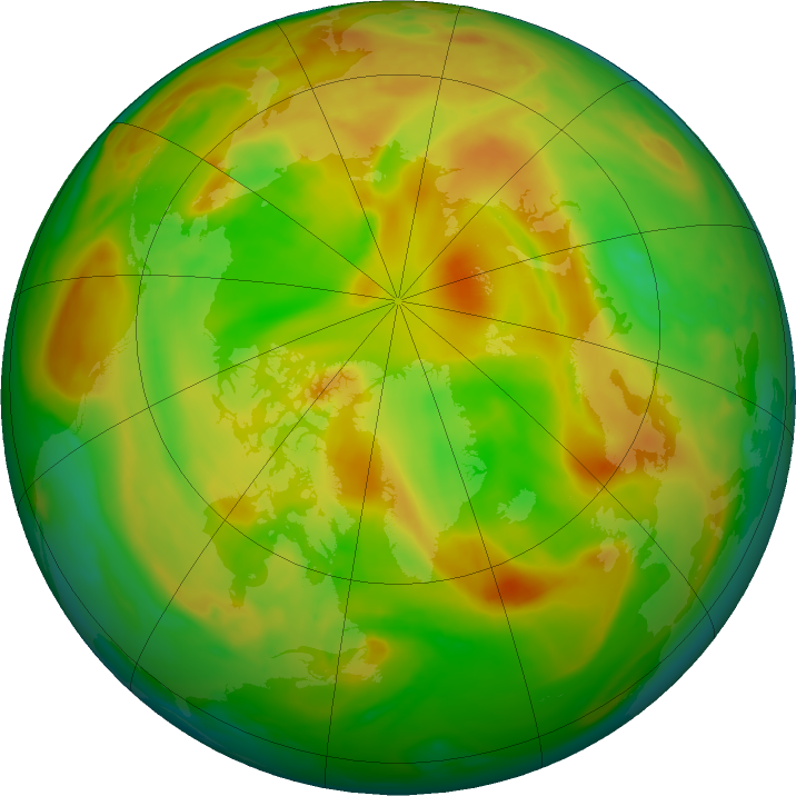 Arctic ozone map for 13 June 2024